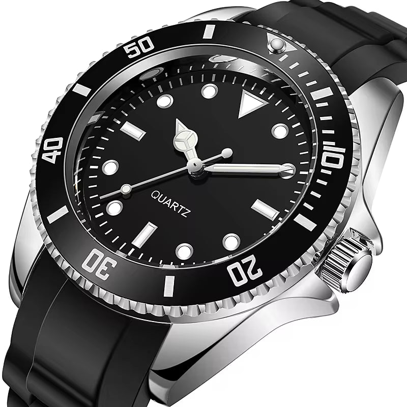 2024 Premium Luxury Stainless Steel Analog Quartz Wrist Watch for Men - Luminous and Waterproof