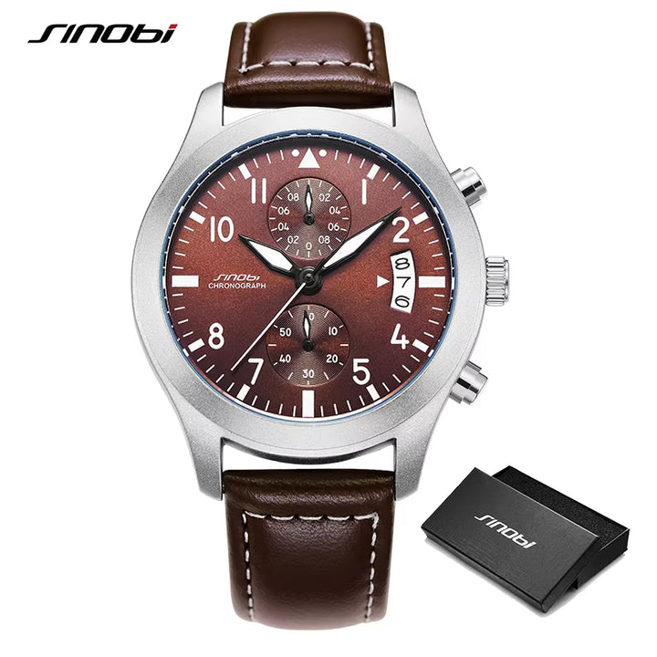 Men's Chronograph Quartz Wristwatch - Premium Quality with Complimentary Box