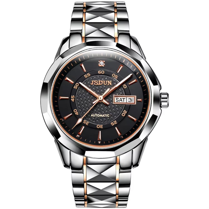 8014 Oem Watch Custom Logo Wholesale Luxury Japanese Movement Stainless Steel Date Waterproof Mechanical Watch for Men