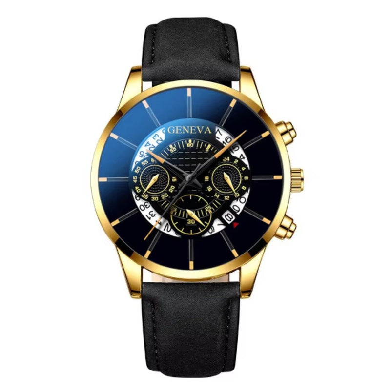 Men's Stainless Steel Quartz Watch - Casual Business Calendar Timepiece