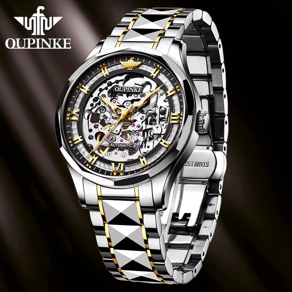 3209 Custom Men's Waterproof Skeleton Automatic Mechanical Watches