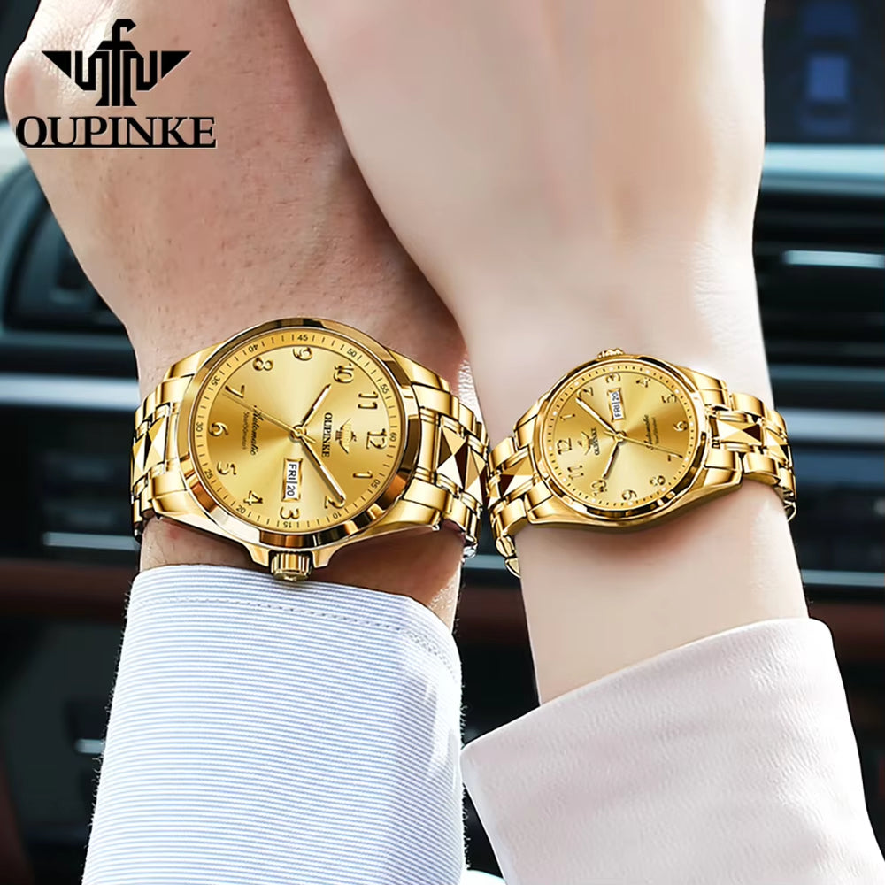 3228 OEM Couple Japanese Movement Stainless Steel Watch Luxury Fashion Watches Men Mechanical Watch