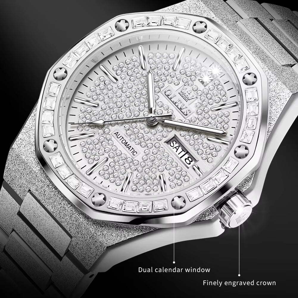 9803 Gold Watch Iced Out All Diamonds Men Watch New Product Luxury Men'S Watch Bling Jewelry Stainless Steel