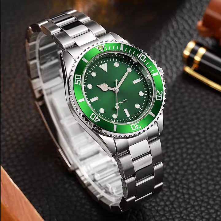 2024 Premium Luxury Stainless Steel Analog Quartz Wrist Watch for Men - Luminous and Waterproof