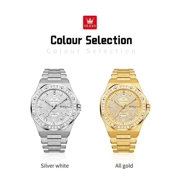 9803 Gold Watch Iced Out All Diamonds Men Watch New Product Luxury Men'S Watch Bling Jewelry Stainless Steel