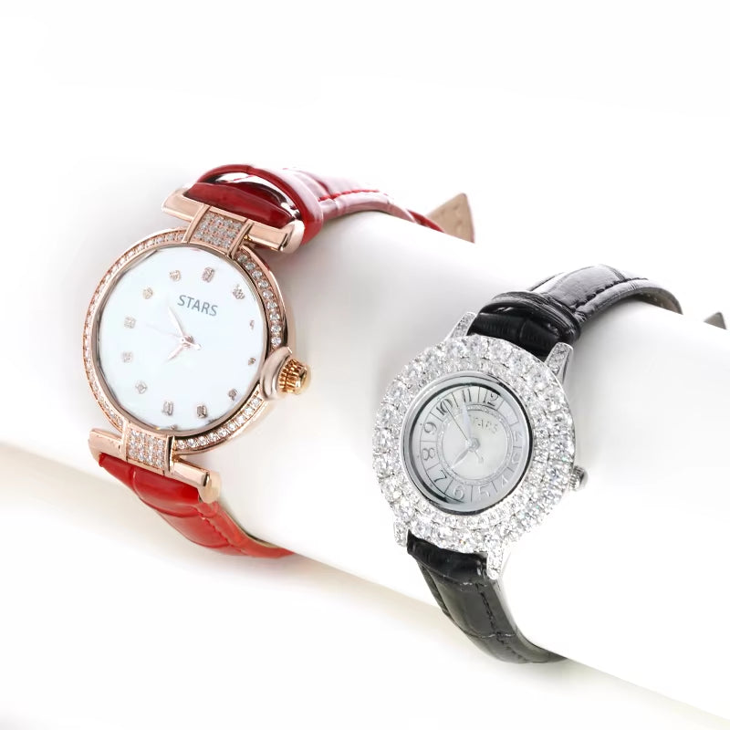 Hiphop Hip Hop Quartz Montre Women Men Iced Out Diamond Vvs Moissanite Watch