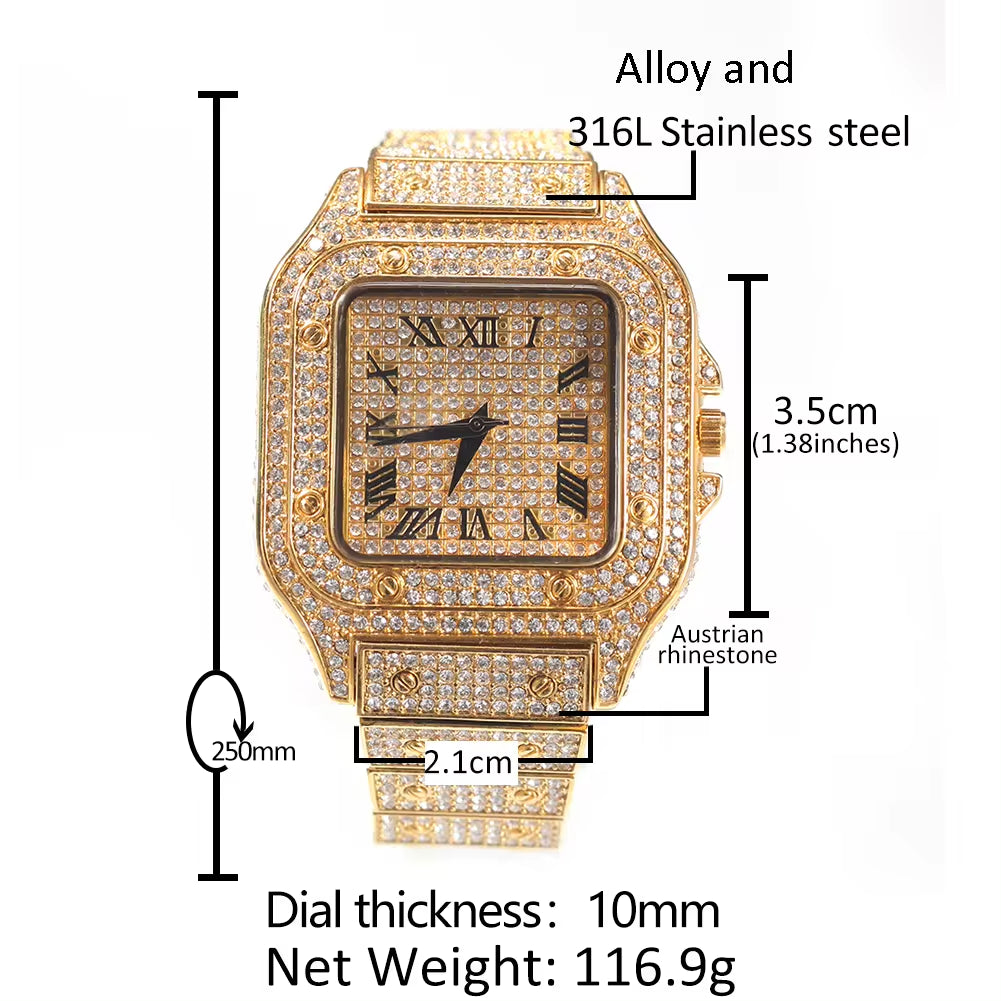 2024 Luxury Iced Out Hip Hop Watches for Men and Women