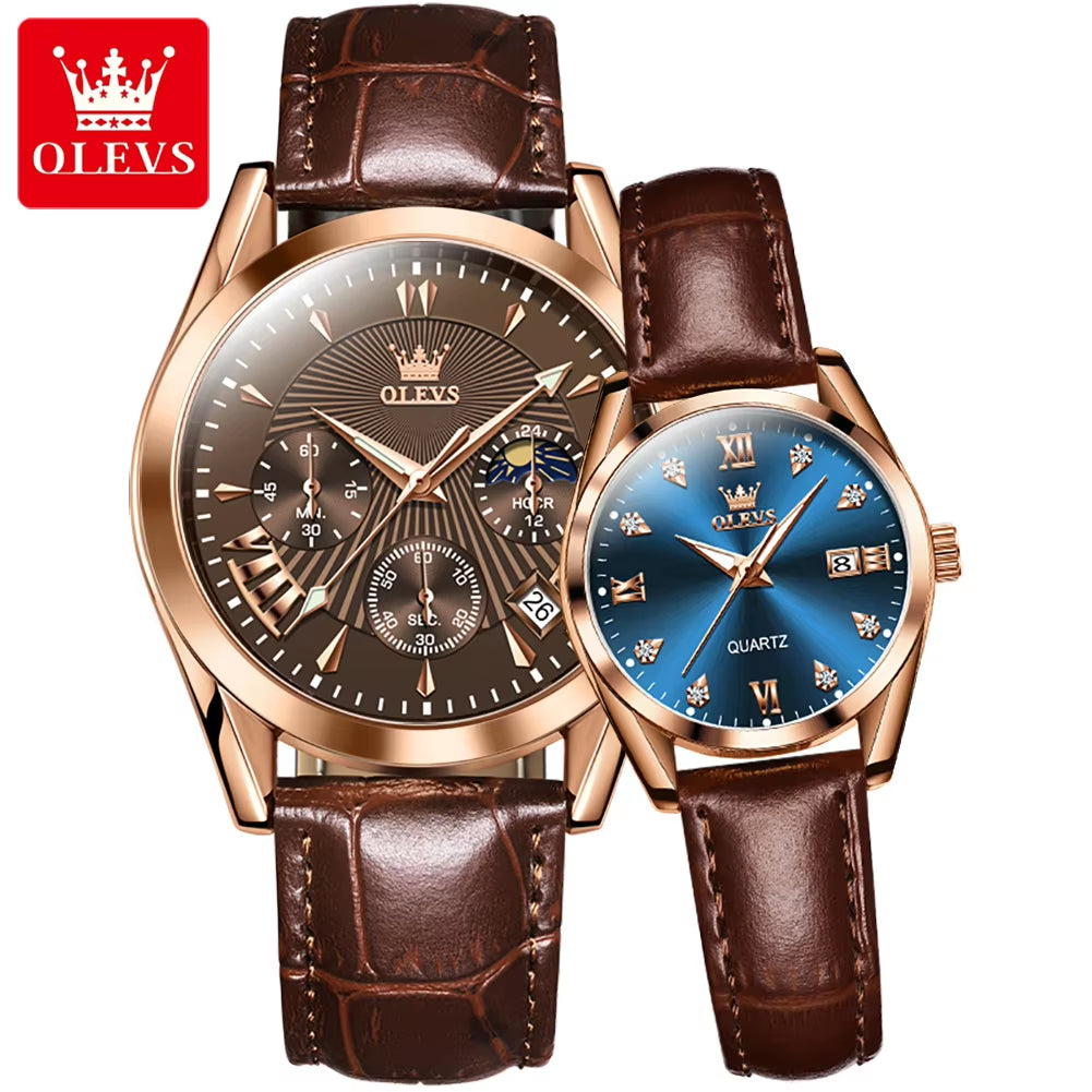 Classic Watch with Couple Watch Fashion Trend Christmas Gift Couple Watch