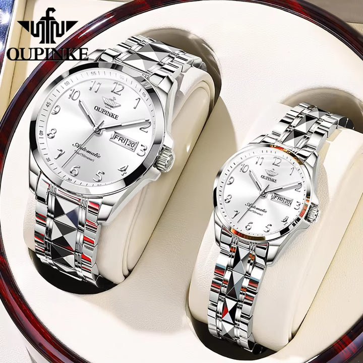 3228 OEM Couple Japanese Movement Stainless Steel Watch Luxury Fashion Watches Men Mechanical Watch