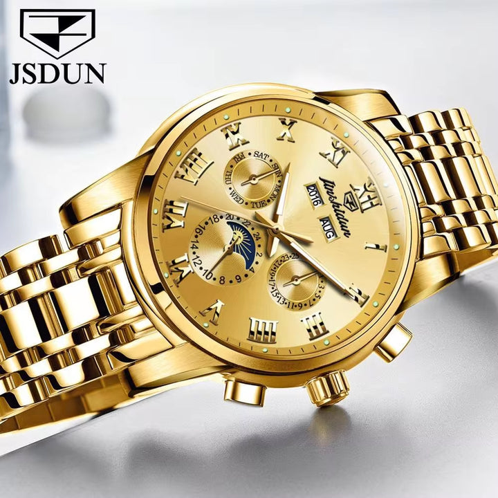 Men Watch Top Luxury Brand  Montre Homme Avec Date Complete Calendar Mechanical Wristwatch Shenzhen Factory Supplier