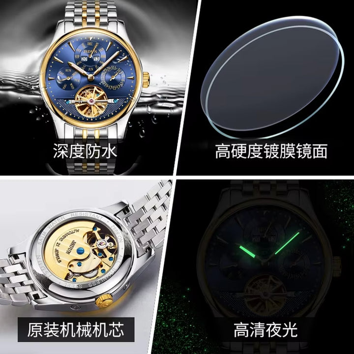 8992 New Style Lower Price Original Movement Stainless Steel Length 21Cm Dial Diameter 40Mm Waterproof Mechanical Watch