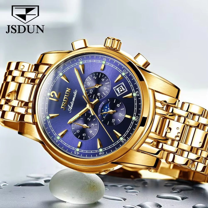 8750 Men Watch Luxury Brand Men Automatic Mechanical Wristwatch Fashion Business Stainless Steel Strap Hand Clock