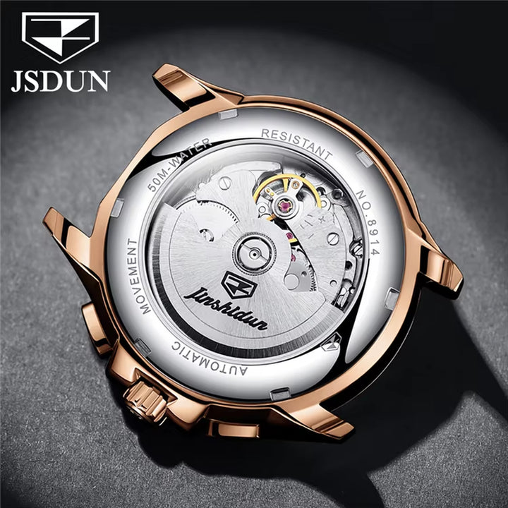 8914 Good Quality Coated Glass Original Movement Stainless Steel Waterproof Mechanical Wrist Watch