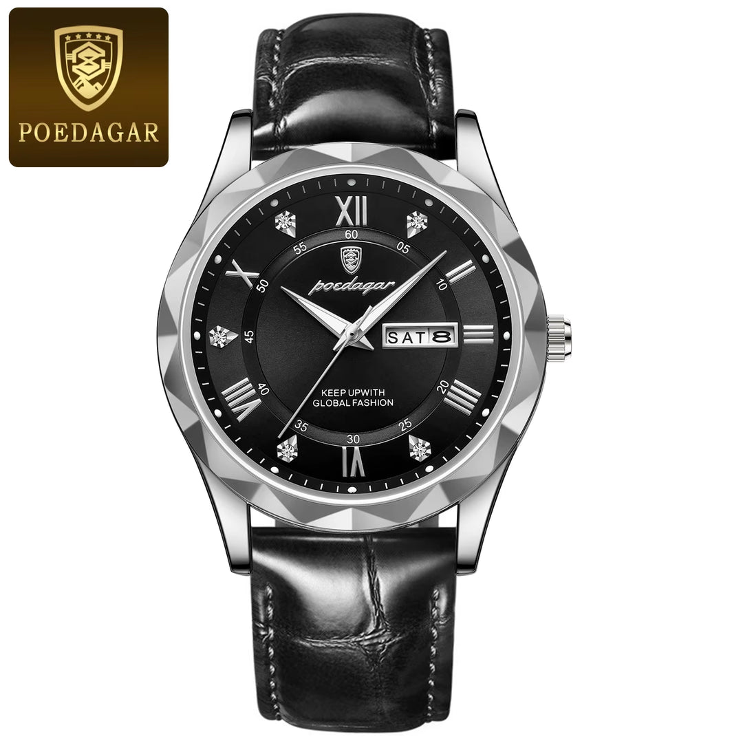 "615 New Arrival Luxury Men's Stainless Steel Waterproof Quartz Watch with Luminous Features"