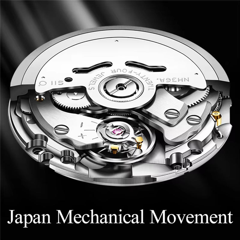 8767 High Quality Imported Movement Stainless Steel Men Dial Diameter 39Mm Waterproof Mechanical Watch