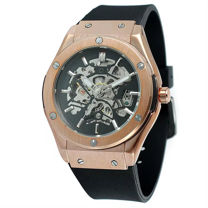 Men's Custom Logo Tourbillon Automatic Mechanical Luxury Wristwatch