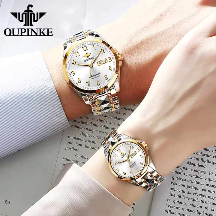 3228 OEM Couple Japanese Movement Stainless Steel Watch Luxury Fashion Watches Men Mechanical Watch