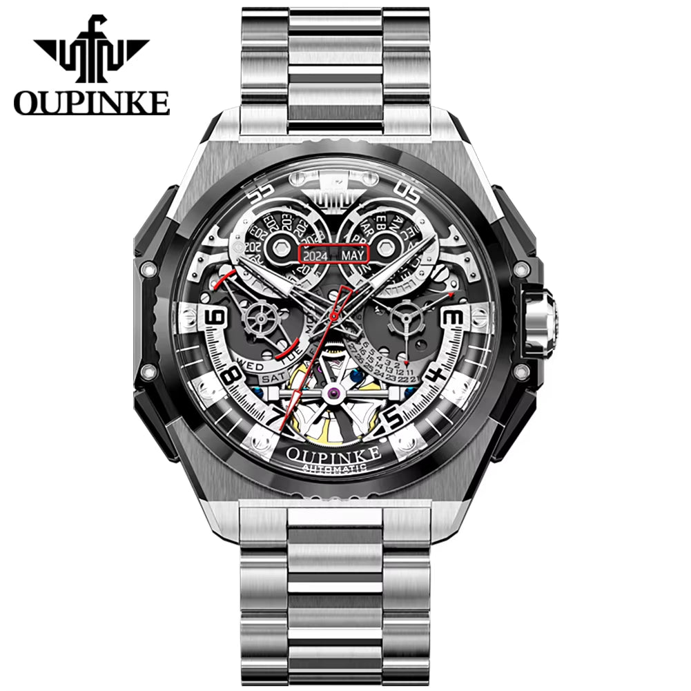 3266 OEM Custom Skeleton Luxury Automatic Mechanical Watch for Men - High Quality Multi-Functional Design