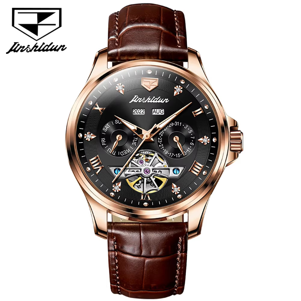 8926 Custom Men Watch Luxury Brand Fashion Mechanics Wristwatch Belts Leather Waterproof Automatic Watch