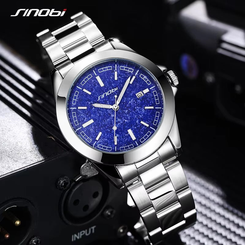 Men's Luxury Stainless Steel Analog Wrist Watch with Japanese Quartz Movement, 3ATM Water Resistance, Includes Complimentary Box