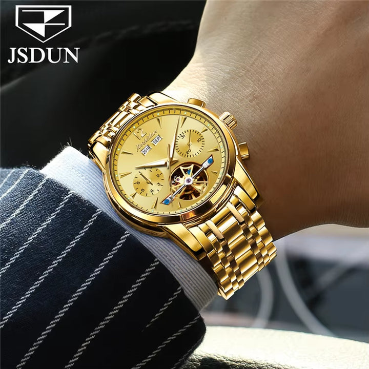 8738 Hot Oem Custom Chinese Fashion Manufacturer Luxury Watch Men Stainless Steel Waterproof Mechanical Watch