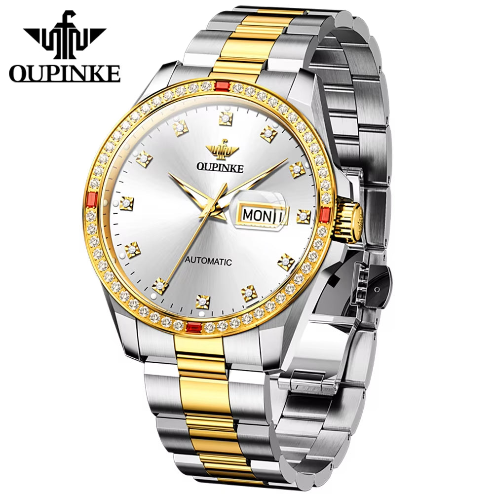 3261OEM ODM High Quality Watch Men Luxury Stainless Steel Sapphire Glass Waterproof Mechanical Watch