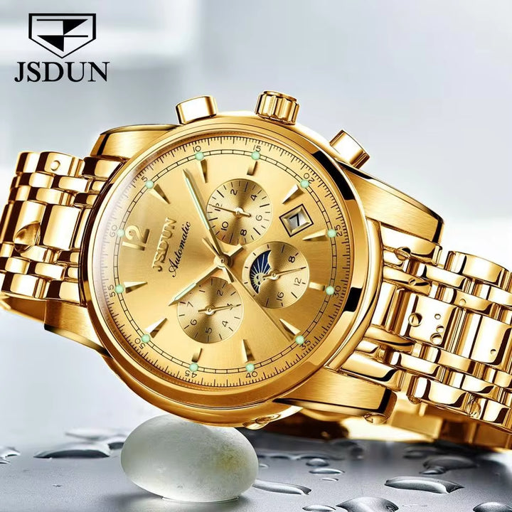 8750 Men Watch Luxury Brand Men Automatic Mechanical Wristwatch Fashion Business Stainless Steel Strap Hand Clock