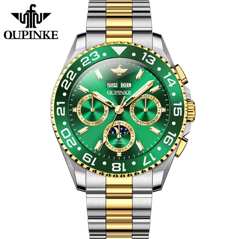 3271 Custom OEM/ODM Logo Fashion Multifunctional Sports Automatic Mechanical Watch for Men - Stainless Steel and Waterproof