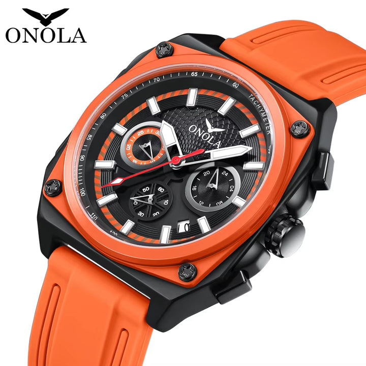 Belleda Fitron Men's Moissanite Quartz Sport Watch - Unique Design Business Timepiece