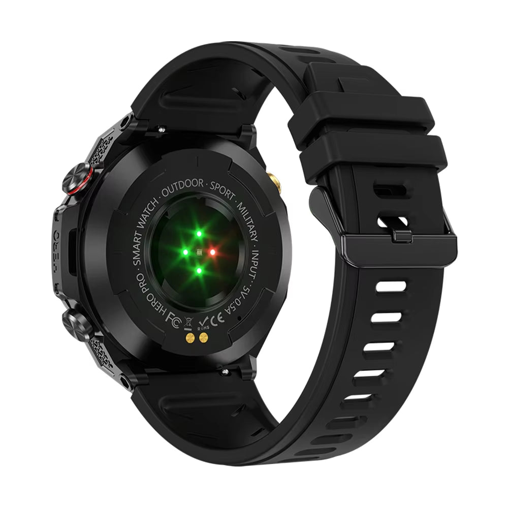 2024 KC82 GPS Smartwatch with Bluetooth Calling, 650mAh Battery, 1.45" Round Display, 1ATM Waterproof Rating, Health Monitoring, and Sports Features for Men