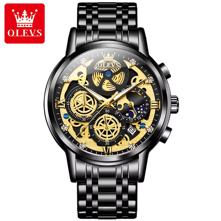 9947 Mens Analog Quartz Watches Blue Watchmen Top Brand Luxury Casual Wristwatches