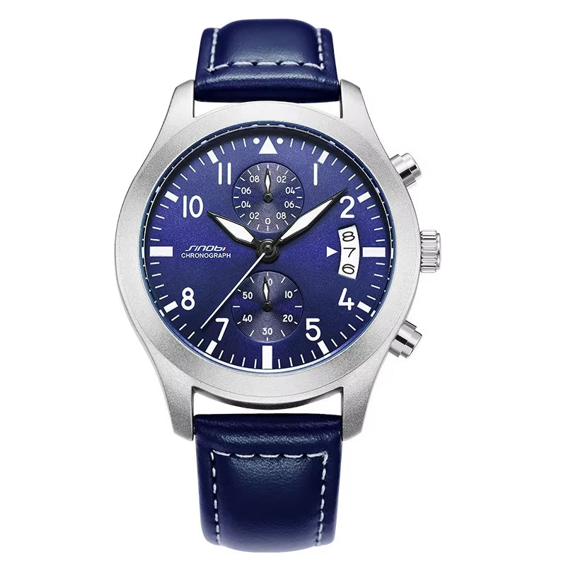 Men's Chronograph Quartz Wristwatch - Premium Quality with Complimentary Box