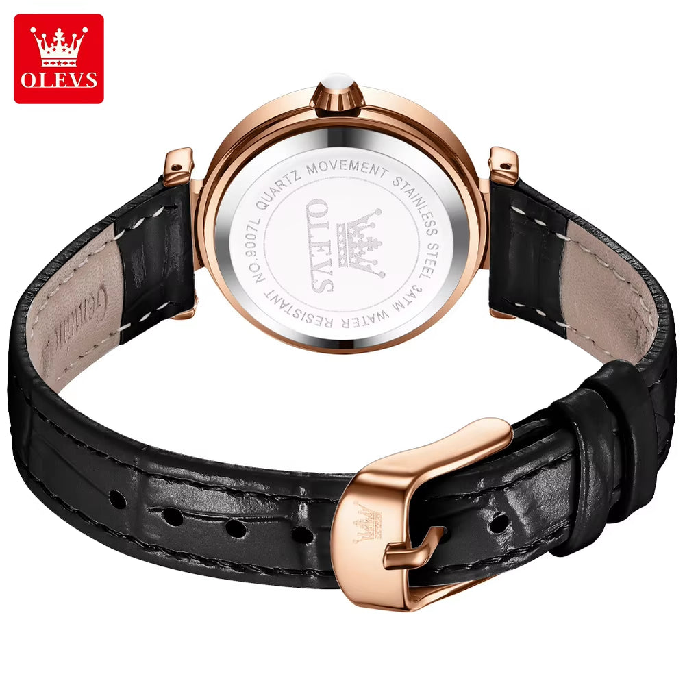 9907 Customized Logo Wristwatch Wholesale New Design Leather Girl Watch Geneva Luxury Ladies Canvas Quartz Watch for Women