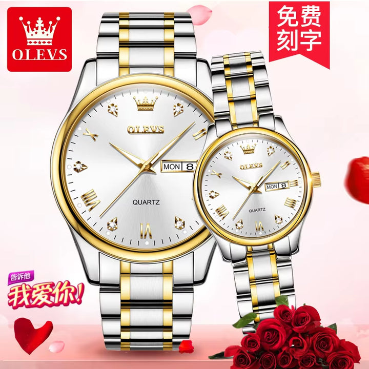 5563 Custom Logo Fashion Quartz Wristwatch for Couples - Affordable Low MOQ Timepieces