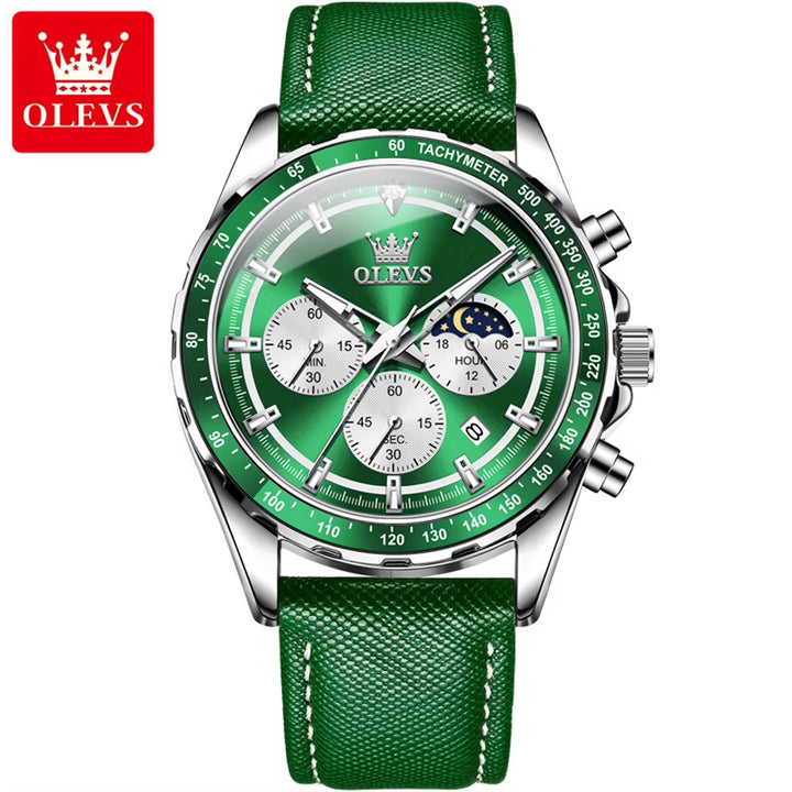 OLEVS 2945 Men's Multifunctional Quartz Watch with Large Dial and Waterproof Design – Customizable for Wholesale