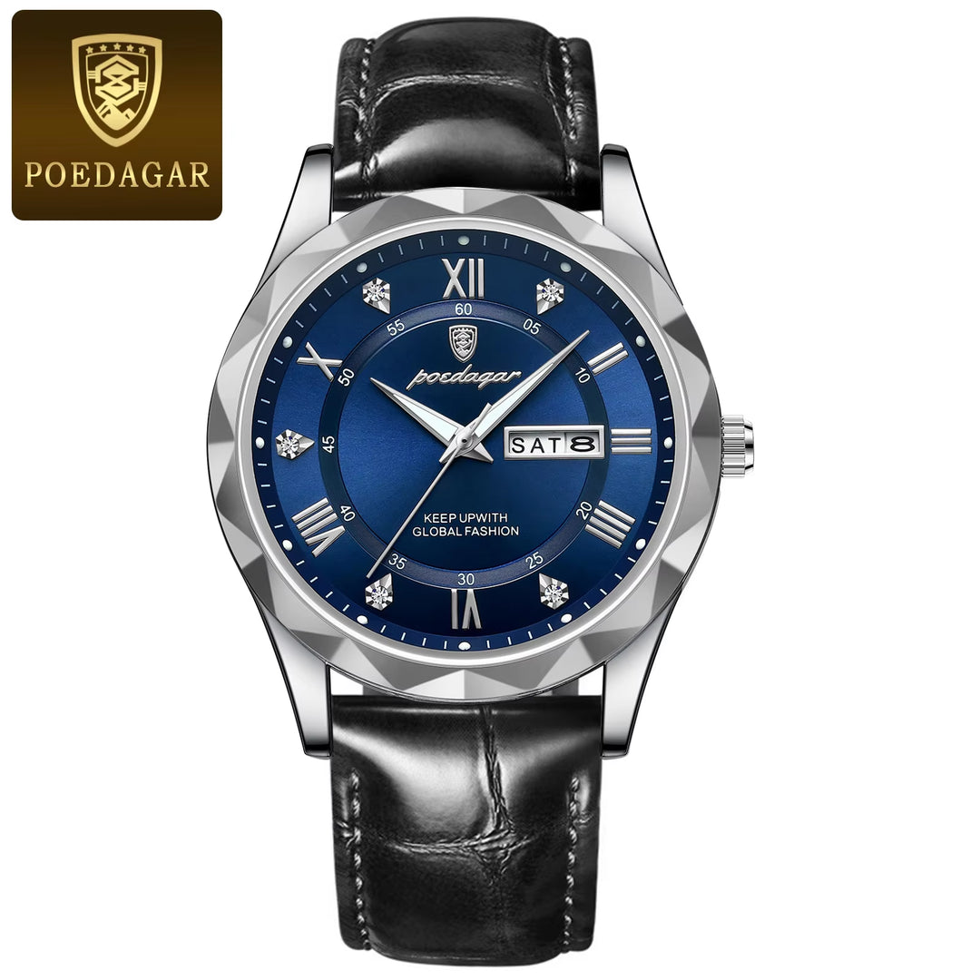 "615 New Arrival Luxury Men's Stainless Steel Waterproof Quartz Watch with Luminous Features"