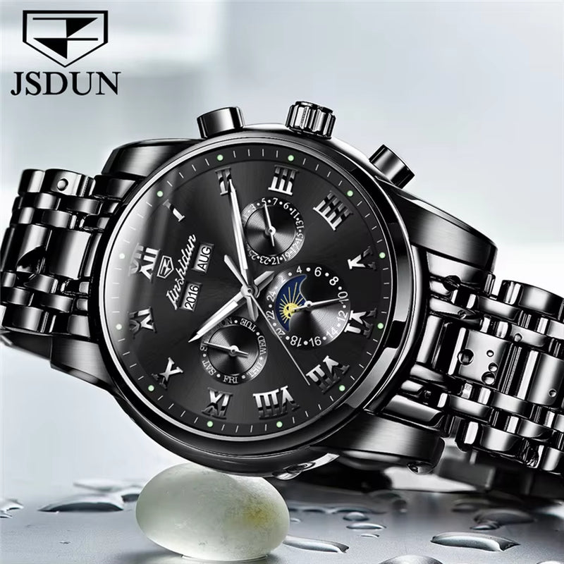 8718 China Wholesale Men Stainless Steel Mechanical Wrist Watch