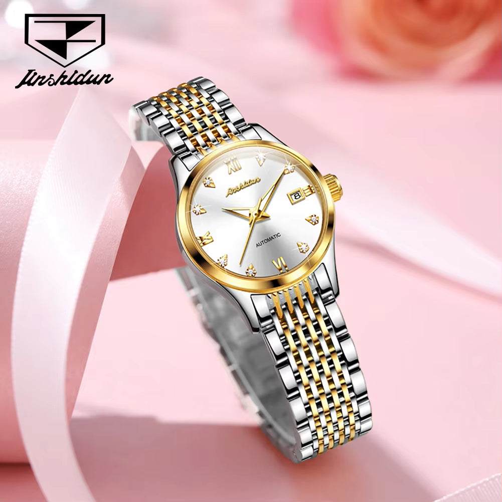 JSDUN 8807 OEM Famous Brand Stainless Steel New Factory Wholesale Luxury Watch Custom Logo Automatic Mechanical Watch