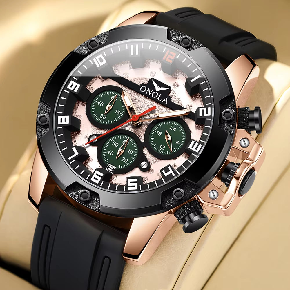 Brand 6858 Men's Luxury Waterproof Quartz Watch - Custom Water-Resistant Wristwatch for Wholesale