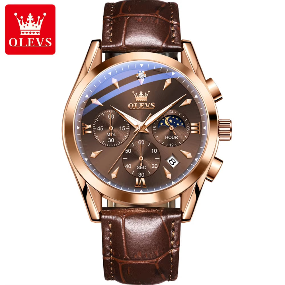 3609 Men's Luxury Quartz Watch with Sports Casual Bracelet Set - Gift Box Edition