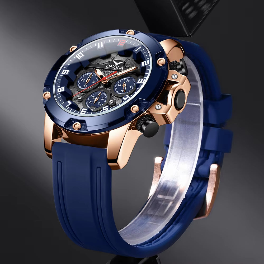 Brand 6858 Men's Luxury Waterproof Quartz Watch - Custom Water-Resistant Wristwatch for Wholesale